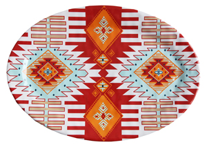 Image for Southwest Orange/Blue Melamine Serving Platter