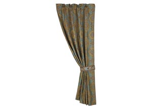 Image for Bianca Copper & Gold Embroidered Curtain