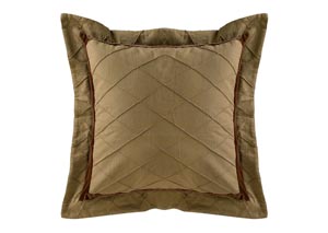 Image for Bianca Reversible Neutral Diamond Pin Pleat Texture Euro Sham
