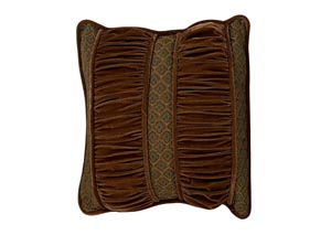 Image for Bianca Moroccan Pattern Copper Pleated Pillow