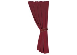 Image for Lorenza Crimson Velvet Curtain