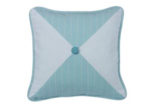 Image for Catalina Aqua & White Reversible Pillow