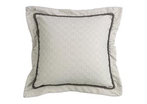 Image for Piedmont Ecru Chain-Link Circle Pillow