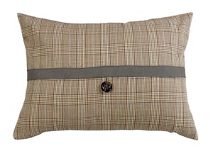 Image for Piedmont Sage& Tan Plaid Oblong Pillow