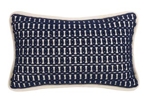 Image for Monterrey Dark Blue Rope Embroidery Pillow