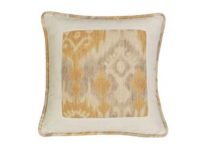 Image for Casablanca Gold & Ivory Framed Pillow