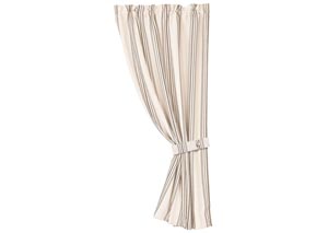 Image for Gramercy Natural Striped Curtain w/Tieback