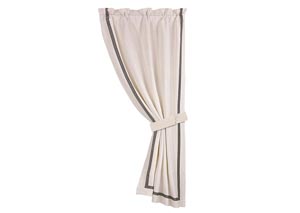 Image for Augusta Matelassé Greek Trim Curtain w/Tieback