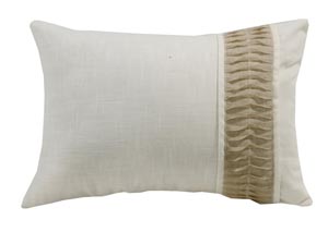Image for Newport White Linen Pillow w/Rouching Detail