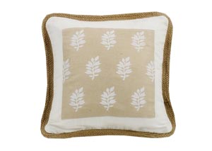 Image for Newport Tan & White Framed Pillow