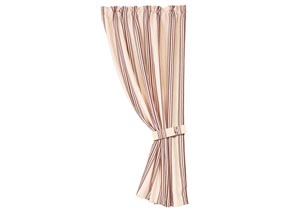 Image for Prescott Red Striped Curtain