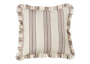 Image for Prescott Red Striped Euro Sham