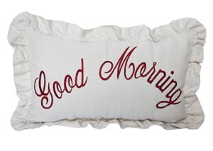 Image for Prescott Good Morning Embroidery Pillow