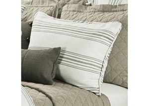 Image for Prescott Taupe Striped King Pillow Sham