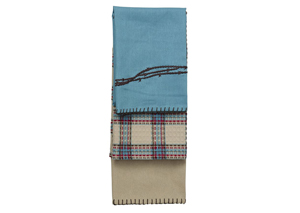 Image for Turquoise 3 Pc Barbwire Kitchen Towel Set