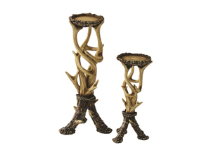 Image for Natural Antler Candle Holder - (Set of 2)