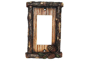 Image for Pinecone Single Rocker Switchplate