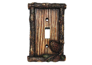 Image for Pinecone Single Switch Switchplate