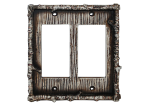 Image for Birch Twig Double Rocker Switchplate