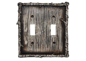Image for Birch Twig Double Switch Switchplate