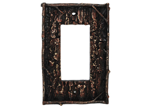 Image for Pine Bark Single Rocker Switchplate