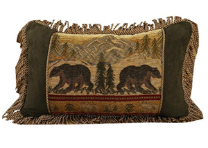 Image for Bear Pillow w/Rope Fringe
