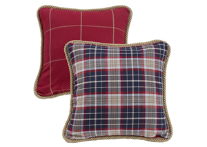 Image for South Haven Red Window Pane Pillow