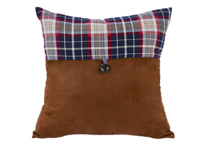 Image for South Haven Blue Plaid Pillow