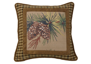 Image for Crestwood Pinecone Frame Pillow