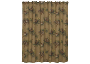Image for Crestwood Pinecone Shower Curtain