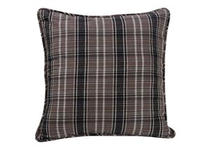 Image for Whistler Gray & Black Plaid Euro Sham