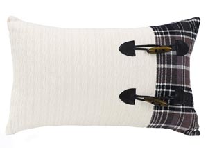 Image for Whistler White Toss Pillow w/Toggle Buttons