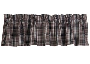 Image for Whistler Gray & Black Plaid Valance