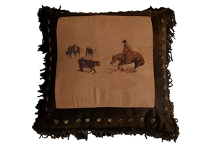 Image for Barbwire Cutting Horse Pillow