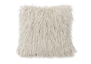 Image for Mongolian White Faux Fur Pillow