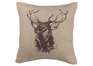 Image for Linen Briarcliff Elk Pillow