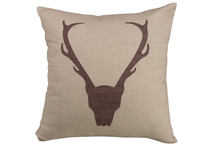 Image for Linen Briarcliff Antler Pillow