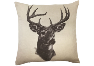 Image for Linen Ashbury Deer Pillow