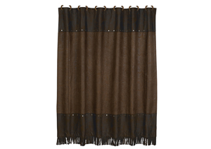 Image for Caldwell Tooled Faux Leather Shower Curtain