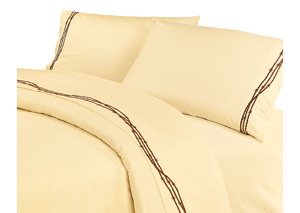 Image for Barbwire Cream Queen Embroidered Sheets