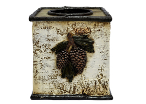 Image for Birch Pinecone Tissue Box