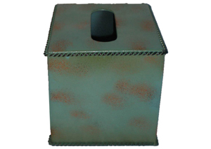 Image for Turquoise Metal Tissue Box