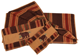Image for Striped 3 Pc Bear Towel Set