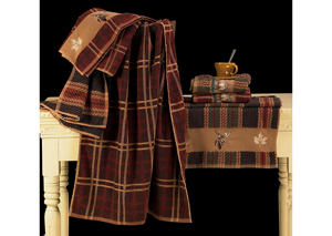 Image for Plaid 3 Pc Moose Towel Set