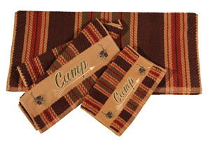 Image for Striped 3 Pc Camp Towel Set