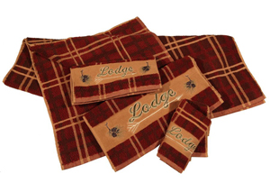 Image for Plaid 3 Pc Lodge Towel Set