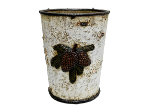 Image for Birch Pine Cone Waste Basket