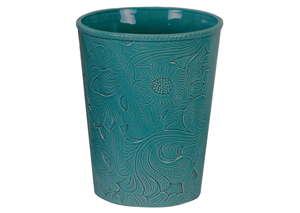 Image for Savannah Turquoise Waste Basket