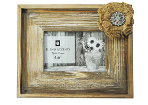 Image for Burlap Bow Picture Frame