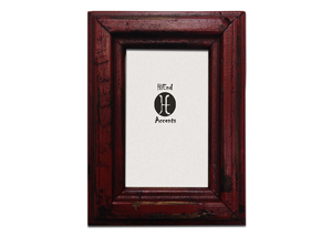 Image for 4' x 6' Red Distressed Wood Picture Frame